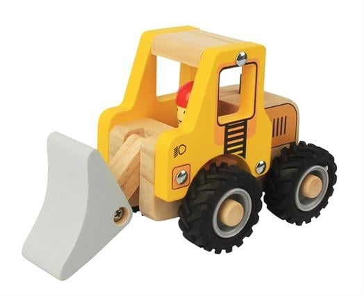 Magni Houten bulldozer vrachtwagen met rubberen wielen (5598) in de groep SPEELGOED, KINDER- & BABYPRODUCTEN / Speelgoed / Speelgoedauto\'s bij TP E-commerce Nordic AB (C94347)