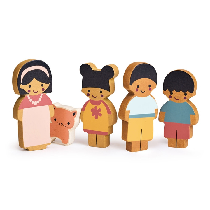 Mentari Poppenhuis Figuren - Familie met kat - (MT7652) in de groep SPEELGOED, KINDER- & BABYPRODUCTEN / Speelgoed / Figuren, Miniaturen & accessoires bij TP E-commerce Nordic AB (C94373)