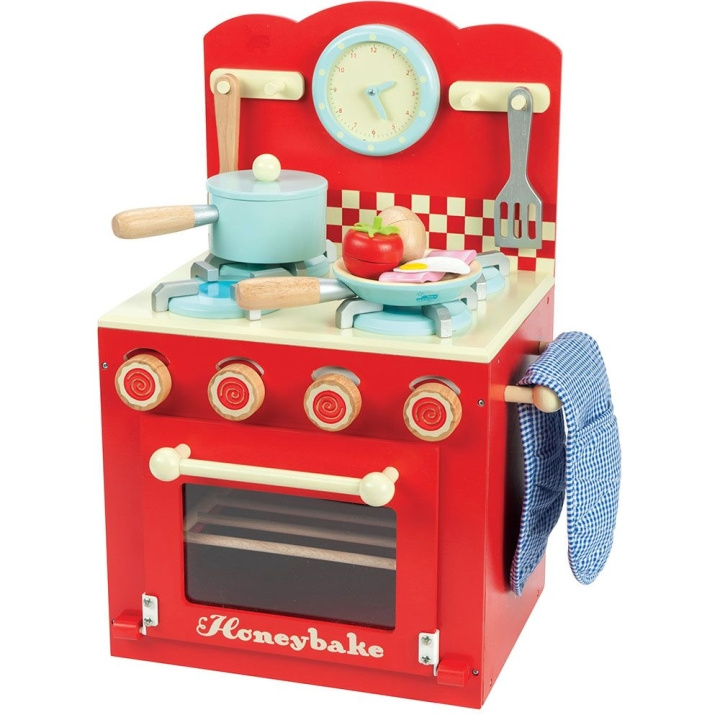 Le Toy Van Rode Honeybake Oven en Kookplaat Set (LTV293) in de groep SPEELGOED, KINDER- & BABYPRODUCTEN / Speelgoed / Speelset bij TP E-commerce Nordic AB (C94412)