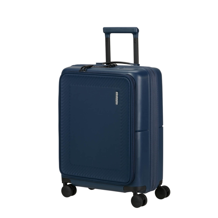 American Tourister Resväska DashPop Spinner 55/23 Front Pocket Laptop Midnight Blue in de groep SPORT, VRIJE TIJD & HOBBY / Reisaccessoires / Koffers bij TP E-commerce Nordic AB (C94701)