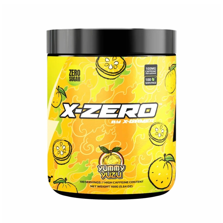 X-GAMER Energidryckspulver X-Zero 160 gram Yummy Yuzu in de groep COMPUTERS & RANDAPPARATUUR / GAMING / Energiedrankjes voor gamers bij TP E-commerce Nordic AB (C94703)