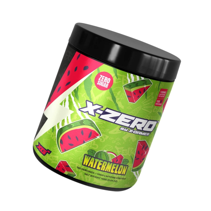 X-GAMER Energidryckspulver X-Zero 160 gram Watermelon in de groep COMPUTERS & RANDAPPARATUUR / GAMING / Energiedrankjes voor gamers bij TP E-commerce Nordic AB (C94706)