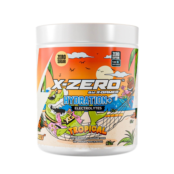 X-GAMER Energidryckspulver X-Zero Hydration+ 160 gram Tropical in de groep COMPUTERS & RANDAPPARATUUR / GAMING / Energiedrankjes voor gamers bij TP E-commerce Nordic AB (C94708)