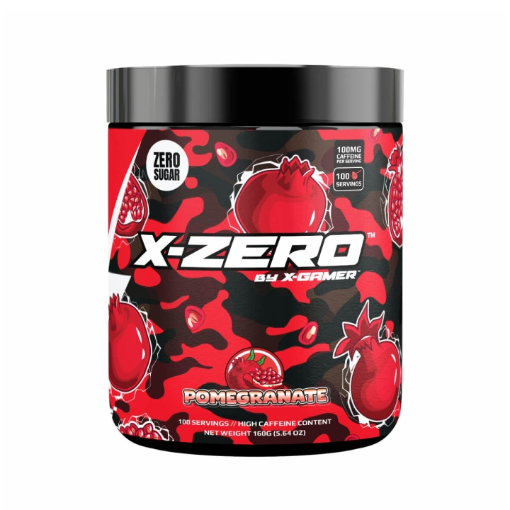 X-GAMER Energidryckspulver X-Zero 160 gram Pomegranate in de groep COMPUTERS & RANDAPPARATUUR / GAMING / Energiedrankjes voor gamers bij TP E-commerce Nordic AB (C94711)