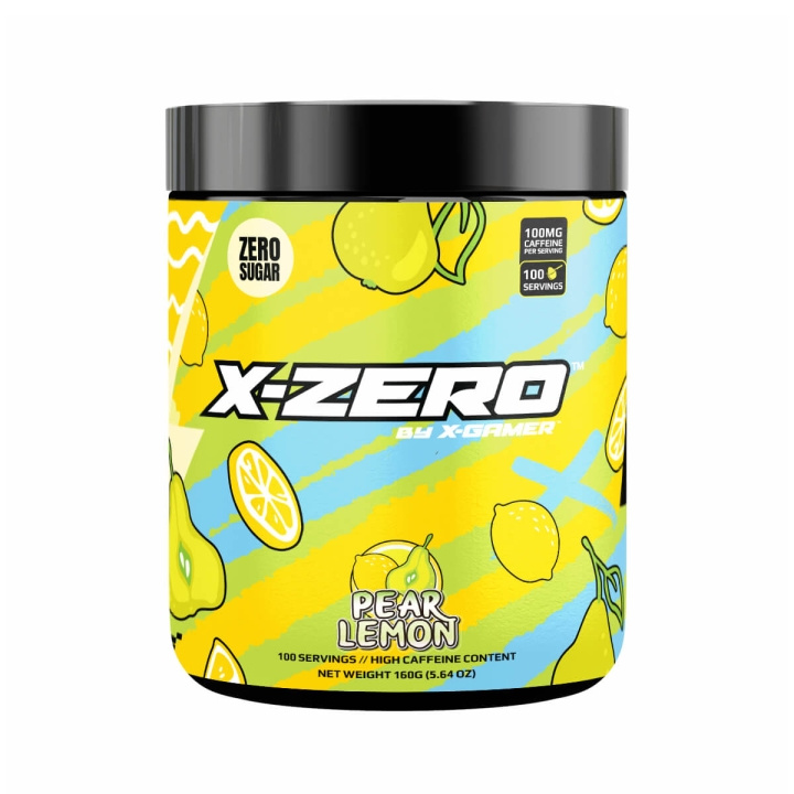 X-GAMER Energidryckspulver X-Zero 160 gram Pear Lemon in de groep COMPUTERS & RANDAPPARATUUR / GAMING / Energiedrankjes voor gamers bij TP E-commerce Nordic AB (C94713)