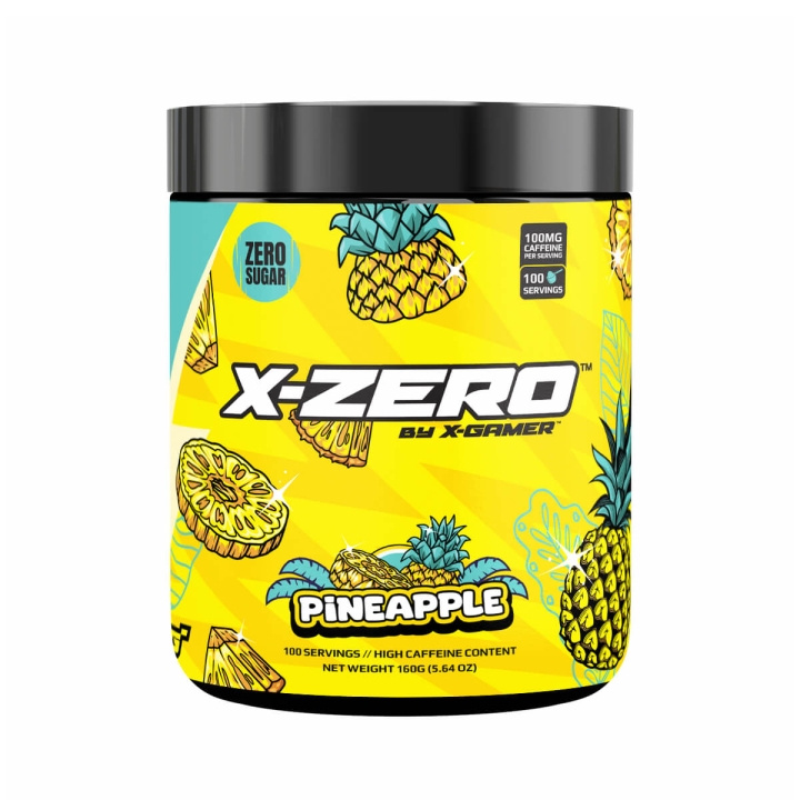 X-GAMER Energidryckspulver X-Zero 160 gram Pineapple in de groep COMPUTERS & RANDAPPARATUUR / GAMING / Energiedrankjes voor gamers bij TP E-commerce Nordic AB (C94714)