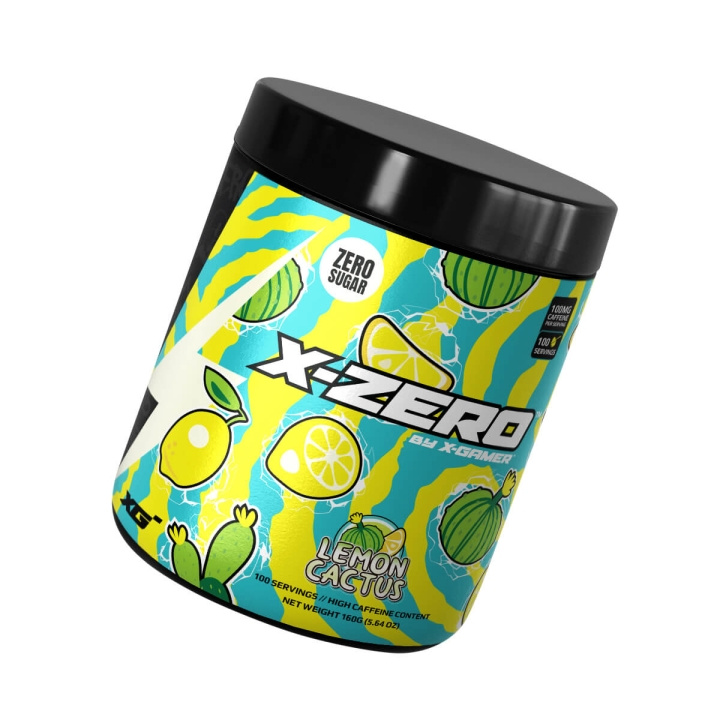 X-GAMER Energidryckspulver X-Zero 160 gram Lemon Cactus in de groep COMPUTERS & RANDAPPARATUUR / GAMING / Energiedrankjes voor gamers bij TP E-commerce Nordic AB (C94716)