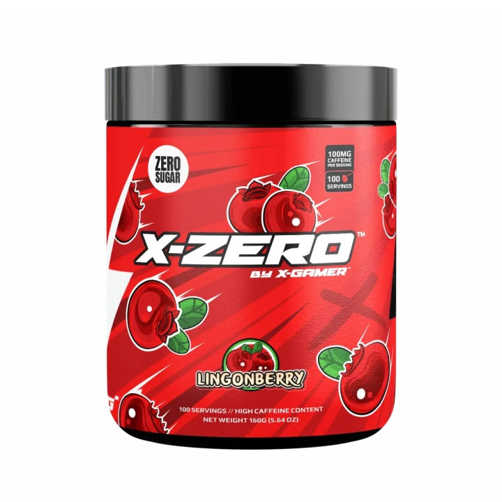 X-GAMER Energidryckspulver X-Zero 160 gram Lingonberry in de groep COMPUTERS & RANDAPPARATUUR / GAMING / Energiedrankjes voor gamers bij TP E-commerce Nordic AB (C94717)