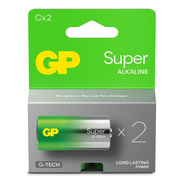 GP Batteri Super Alkaline C LR14 2-Pack in de groep HOME ELECTRONICS / Batterijen & Opladers / Batterijen / Overigen bij TP E-commerce Nordic AB (C94737)