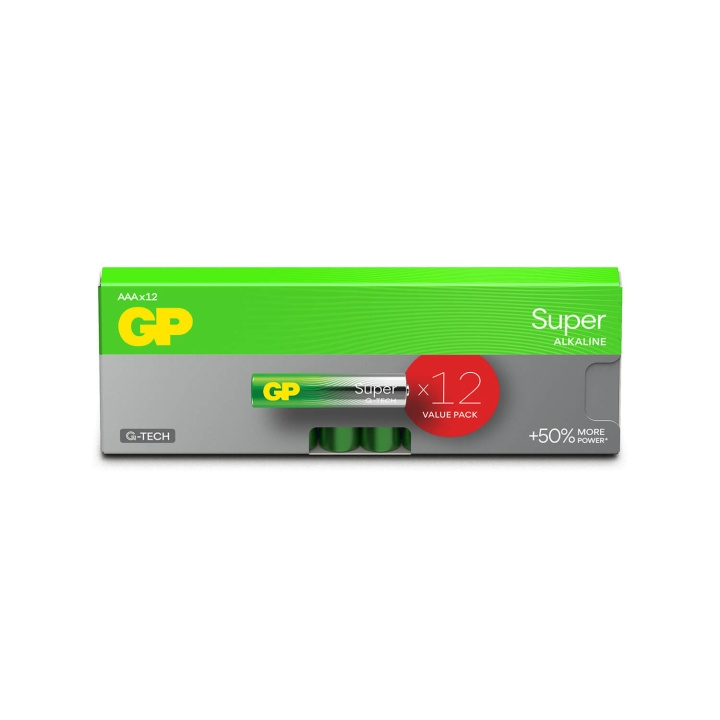 GP Batteri Super Alkaline AAA LR03 12-Pack in de groep HOME ELECTRONICS / Batterijen & Opladers / Batterijen / AAA bij TP E-commerce Nordic AB (C94740)