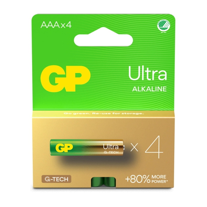 GP Batteri Ultra Alkaline AAA LR03 4-Pack in de groep HOME ELECTRONICS / Batterijen & Opladers / Batterijen / AAA bij TP E-commerce Nordic AB (C94743)