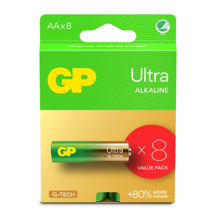 GP Batteri Ultra Alkaline AA LR6 8-Pack in de groep HOME ELECTRONICS / Batterijen & Opladers / Batterijen / Batterijen voor hoortoestellen bij TP E-commerce Nordic AB (C94747)