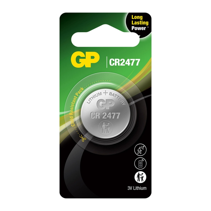 GP Knappcellsbatteri Litium CR2477 1-Pack in de groep HOME ELECTRONICS / Batterijen & Opladers / Batterijen / Knoopcel bij TP E-commerce Nordic AB (C94761)