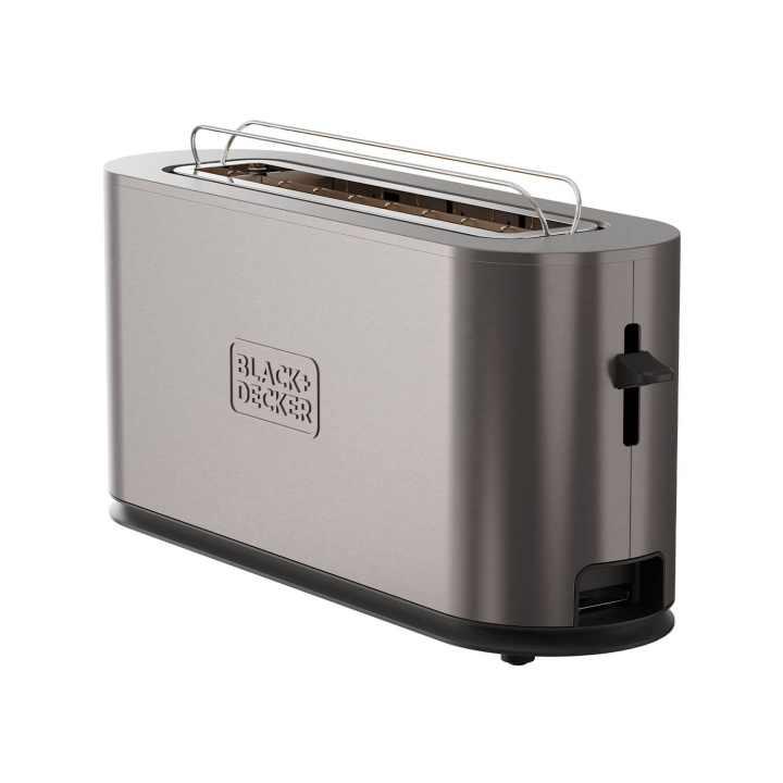 BLACK+DECKER Brödrost Toaster Långt Fack 1000W Inox in de groep HUISHOUDEN & TUIN / Huishoudelijke apparaten / Broodroosters & Broodgrills / Broodroosters bij TP E-commerce Nordic AB (C94776)