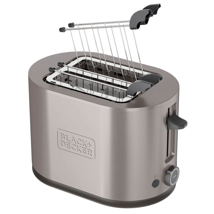 BLACK+DECKER Brödrost Toaster 2-Slots 900W Inox in de groep HUISHOUDEN & TUIN / Huishoudelijke apparaten / Broodroosters & Broodgrills / Broodroosters bij TP E-commerce Nordic AB (C94777)