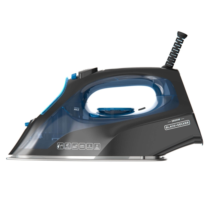 BLACK+DECKER Ångstrykjärn Steam Iron 2600W Blå in de groep HUISHOUDEN & TUIN / Kledingverzorging / Strijkijzers bij TP E-commerce Nordic AB (C94780)