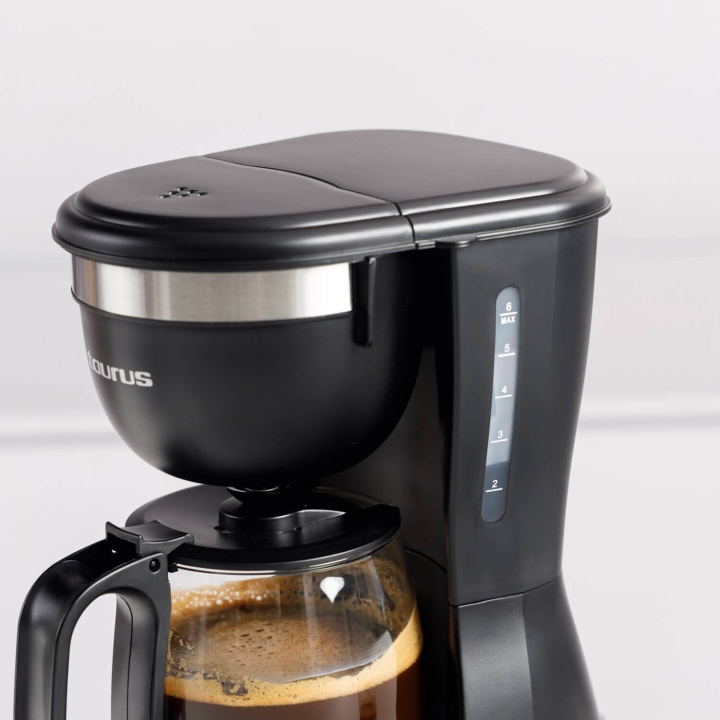 Taurus Kaffebryggare Verona 6 Svart in de groep HUISHOUDEN & TUIN / Huishoudelijke apparaten / Koffiezetapparaten en accessoires / Koffiezetapparaten bij TP E-commerce Nordic AB (C94792)