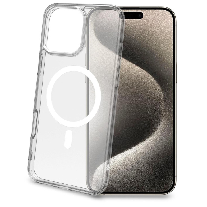 Celly Gelskinmag TPU Cover MagSafe-kompatibelt iPhone 16 Pro Max Transparent in de groep SMARTPHONE & TABLETS / Mobielbescherming / Apple / iPhone 16 bij TP E-commerce Nordic AB (C94879)