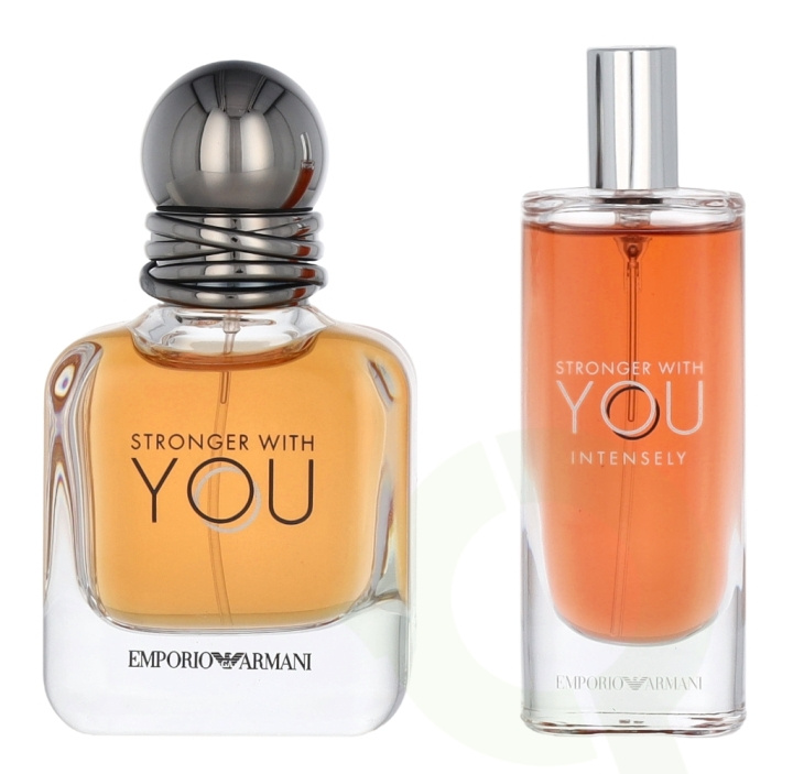 Armani Stronger With You Giftset 45 ml Edt Spray 30ml/Edp Spray 15ml in de groep BEAUTY & HEALTH / Cadeausets / Cadeausets voor hem bij TP E-commerce Nordic AB (C95011)