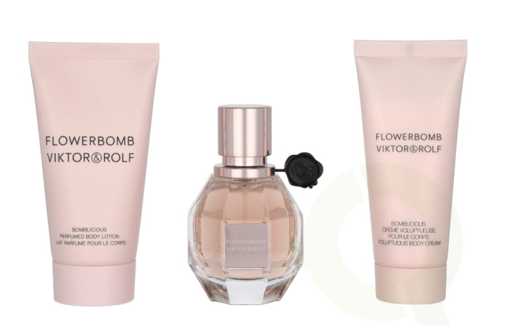 Viktor & Rolf Flowerbomb Giftset 120 ml Edp Spray 30ml/Body Lotion 50ml/ Body Cream 40ml in de groep BEAUTY & HEALTH / Cadeausets / Cadeausets voor haar bij TP E-commerce Nordic AB (C95016)