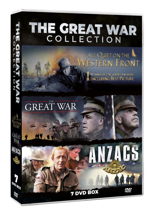 THE GREAT WORLD WAR 1 COLLECTION (7DVD BOX SET: LIMITED EDITION CONTAINS: Anzacs 5DVD MINISERIES - Great War 1 DVD - All Quiet on the Western Front 1 DVD Oscar Winner in de groep HOME ELECTRONICS / Audio & Beeld / TV & Accessoires / Films / DVD bij TP E-commerce Nordic AB (C95214)