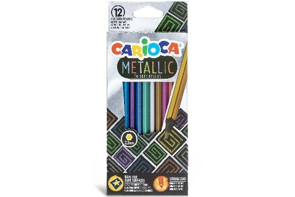 CARIOCA Metallic kleurpotloden, 12 stuks (809417) in de groep SPEELGOED, KINDER- & BABYPRODUCTEN / Speelgoed / Tekenen & Tellen bij TP E-commerce Nordic AB (C95368)