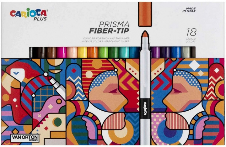 CARIOCA Plus - Prisma marker, 18 stuks (809302) in de groep SPORT, VRIJE TIJD & HOBBY / Hobby / Schilderen & tekenen / Pennen, kleurpotloden en inkt bij TP E-commerce Nordic AB (C95372)