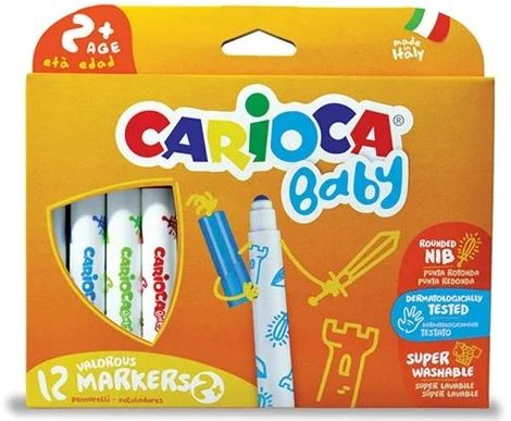 CARIOCA Marker met kindergreep (12 stuks) (809428) in de groep SPEELGOED, KINDER- & BABYPRODUCTEN / Speelgoed / Ambachten bij TP E-commerce Nordic AB (C95394)