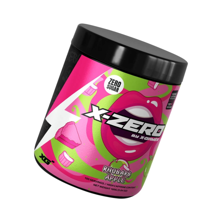 X-GAMER Energidryckspulver X-Zero 160 gram Rhubarb Apple in de groep COMPUTERS & RANDAPPARATUUR / GAMING / Energiedrankjes voor gamers bij TP E-commerce Nordic AB (C95412)