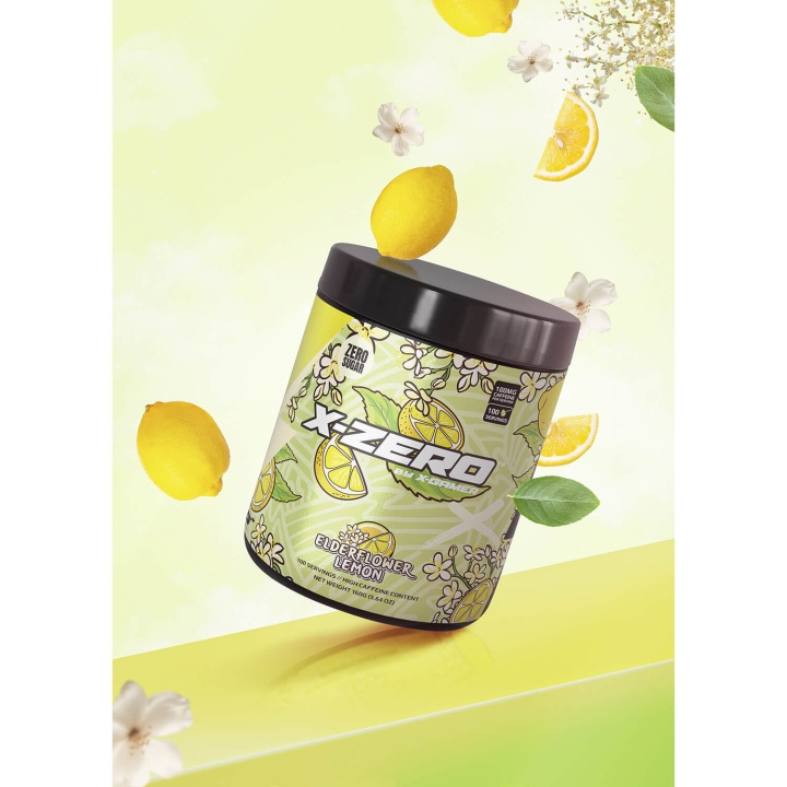 X-GAMER Energidryckspulver X-Zero 160 gram Elderflower Lemon in de groep COMPUTERS & RANDAPPARATUUR / GAMING / Energiedrankjes voor gamers bij TP E-commerce Nordic AB (C95415)