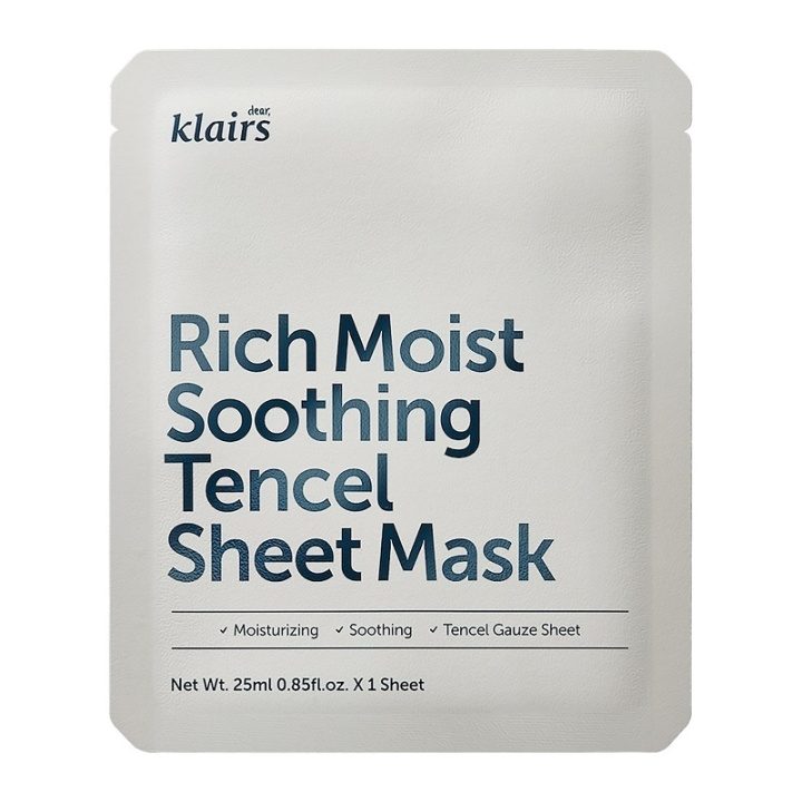 Klairs Rich Moist Soothing Tencel Sheet Mask 25ml in de groep BEAUTY & HEALTH / Huidsverzorging / Gezicht / Maskers bij TP E-commerce Nordic AB (C95495)