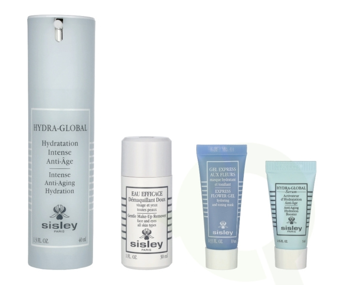 Sisley Hydra-Global Anti-Age Hydration Discovery Programm 85 ml Hydra Global 40ml/Gentle Make-Up Remover 30ml/Express Flower Gel 10ml/Hydra Global Serum 5ml in de groep BEAUTY & HEALTH / Cadeausets / Cadeausets voor haar bij TP E-commerce Nordic AB (C95629)