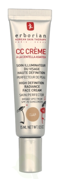 Erborian CC HD Radiance Face Cream SPF25 15 ml Clair in de groep BEAUTY & HEALTH / Makeup / Make-up gezicht / CC/BB-crème bij TP E-commerce Nordic AB (C95691)