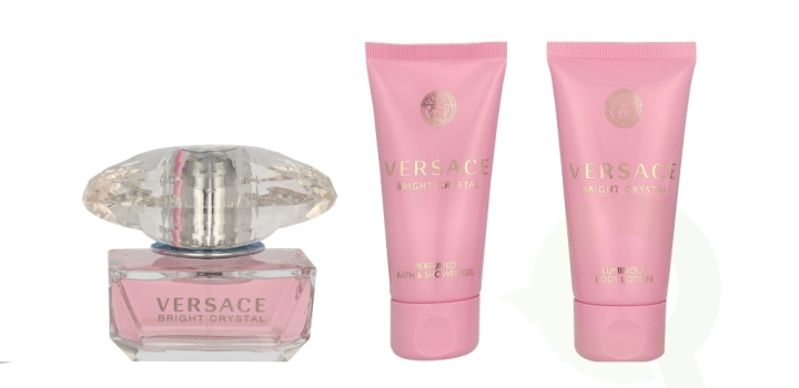 Versace Bright Crystal Giftset 150 ml Edt Spray 50ml/Bath & Showergel 50ml/Body Lotion 50ml in de groep BEAUTY & HEALTH / Cadeausets / Cadeausets voor haar bij TP E-commerce Nordic AB (C95715)