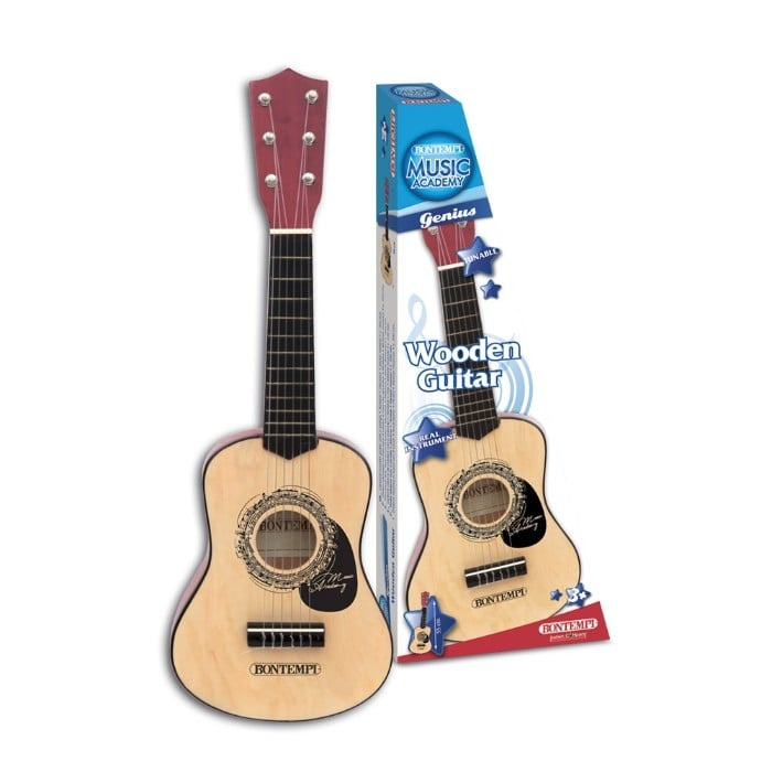 Bontempi Houten gitaar, 55 cm (215530) in de groep SPEELGOED, KINDER- & BABYPRODUCTEN / Muziek, Zang en afbeelingen / Muziekinstrumenten bij TP E-commerce Nordic AB (C96608)