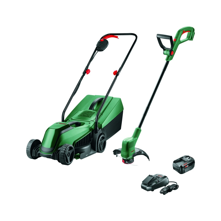 Bosch 18V gazononderhoudsset - EasyGrassCut 18V & EasyMower 18V (inclusief accu en oplader) in de groep HUISHOUDEN & TUIN / Tuinproducten / Tuingereedschap bij TP E-commerce Nordic AB (C96641)