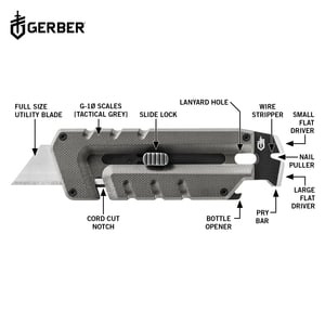 Gerber Prybrid-Utility Grijs in de groep SPORT, VRIJE TIJD & HOBBY / Buitenrecreatie / Multitools bij TP E-commerce Nordic AB (C96961)