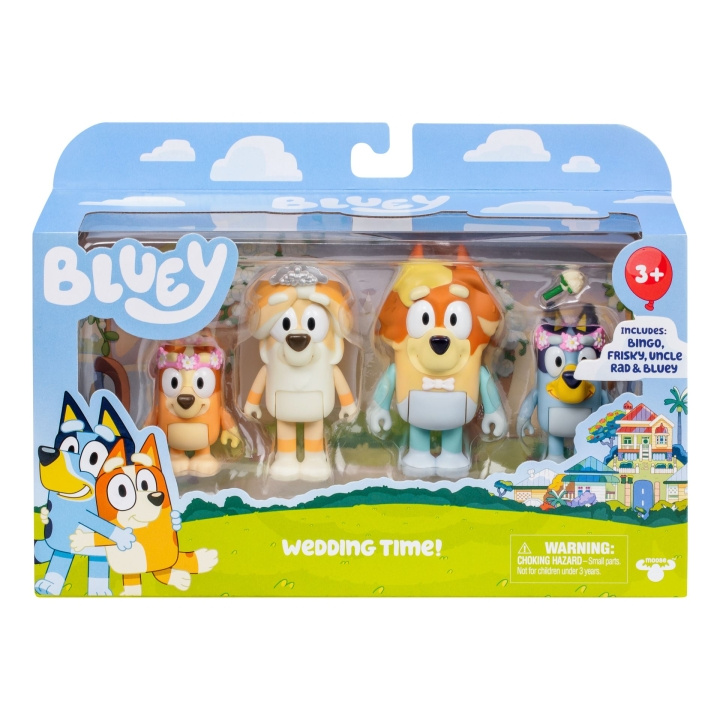 Bluey Figuur 4pk speciale set - Bruiloft (90268) in de groep SPEELGOED, KINDER- & BABYPRODUCTEN / Speelgoed / Figuren, Miniaturen & accessoires bij TP E-commerce Nordic AB (C97066)