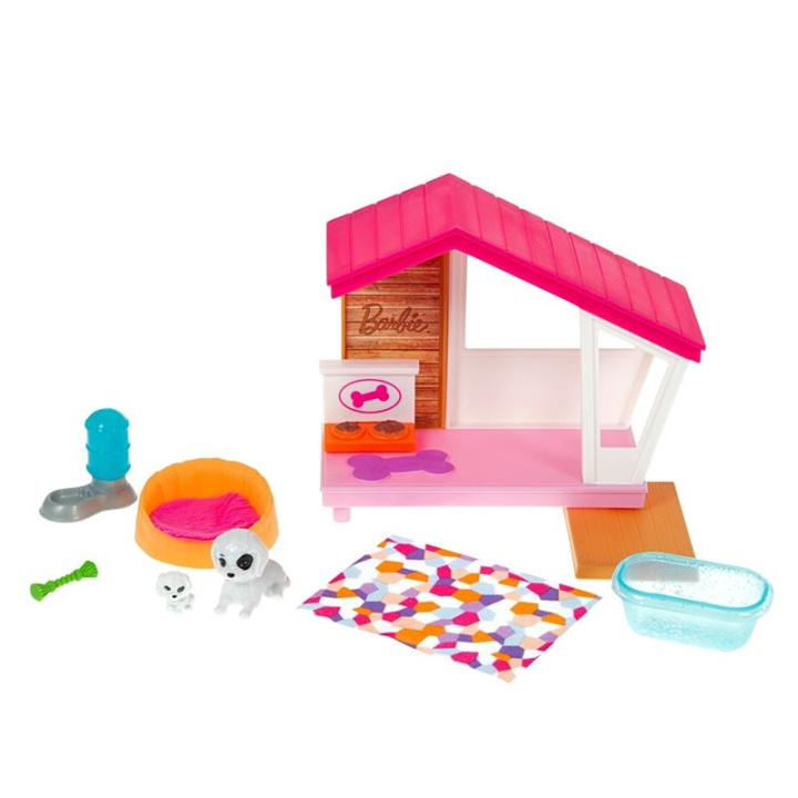 Barbie Mini Hondenhuis met/Pets Speelset (GRG78) in de groep SPEELGOED, KINDER- & BABYPRODUCTEN / Speelgoed / Docks & Accessoires bij TP E-commerce Nordic AB (C97132)