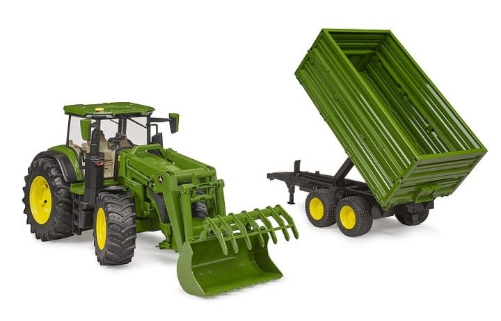 Bruder John Deere 7R 350 met voorlader en kipwagen (03155) in de groep SPEELGOED, KINDER- & BABYPRODUCTEN / Speelgoed / Speelgoedauto\'s bij TP E-commerce Nordic AB (C97189)