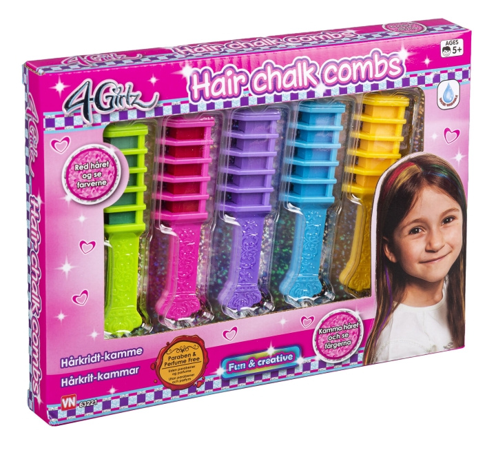 4-Girlz Haarkrijt (5 stuks) (63221) in de groep SPEELGOED, KINDER- & BABYPRODUCTEN / Speelgoed / Gemaskered kostuums bij TP E-commerce Nordic AB (C97273)