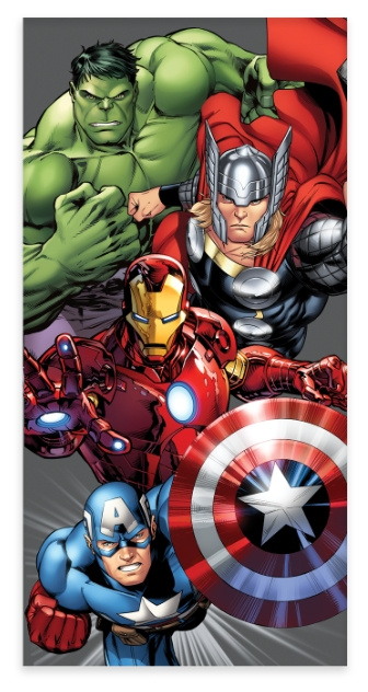 BrandMac Handdoek - 60 x 120 cm - Avengers (110082) in de groep SPEELGOED, KINDER- & BABYPRODUCTEN / Kindertextiel / Badaccessoires bij TP E-commerce Nordic AB (C97315)