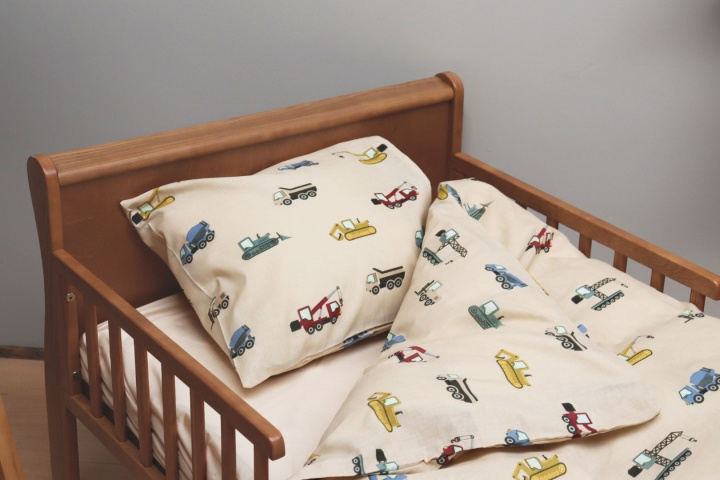 By Mats Beddengoed Baby maat 70 x 100 cm - Werkmachine (MAT144) in de groep SPEELGOED, KINDER- & BABYPRODUCTEN / Kindertextiel / Beddengoed / Bedsets voor kinderwagens bij TP E-commerce Nordic AB (C97366)