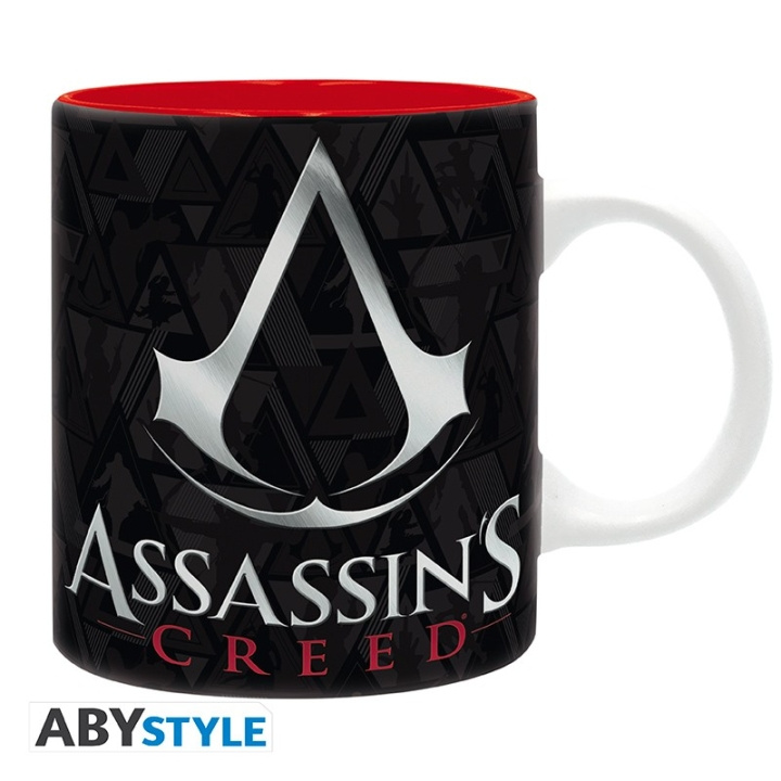 Abysse ASSASSIN\'S CREED - Mok - 320 ml - Crest zwart & rood - subli x2 in de groep SPORT, VRIJE TIJD & HOBBY / Leuke dingen / Bekers bij TP E-commerce Nordic AB (C97597)