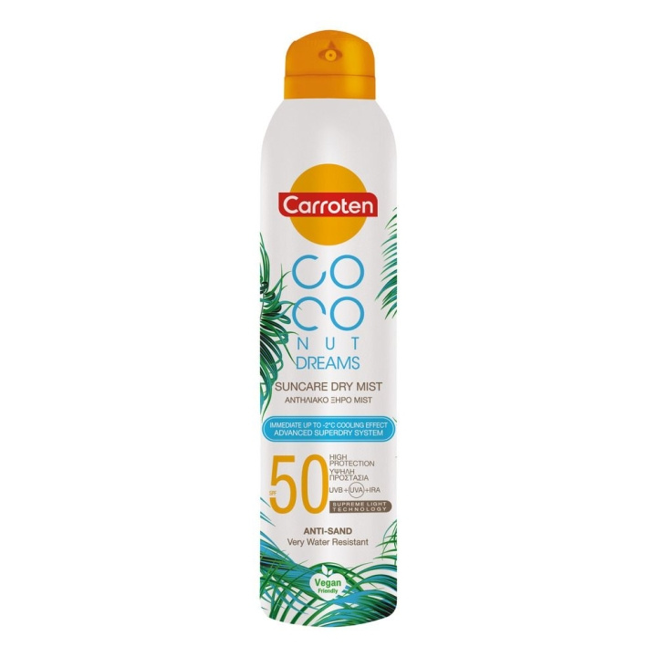 Carroten Carroten Dry Mist SPF 50 Kokosnoot Dreams 200 ml in de groep BEAUTY & HEALTH / Huidsverzorging / Zonnebank / Zonnebescherming bij TP E-commerce Nordic AB (C97674)