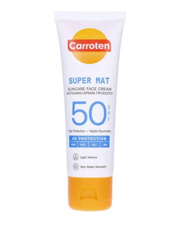 Carroten Gezicht Super Mat Gezichtscrème SPF 50 50 ml in de groep BEAUTY & HEALTH / Huidsverzorging / Zonnebank / Zonnebescherming bij TP E-commerce Nordic AB (C97695)