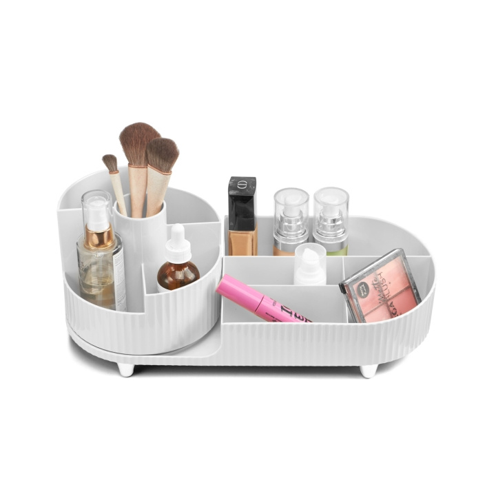 Gillian Jones Grote tafelorganiser met draaifunctie - Wit - Groot in de groep BEAUTY & HEALTH / Makeup / Tools & Make-up set / Borstels & kwastjes bij TP E-commerce Nordic AB (C97721)