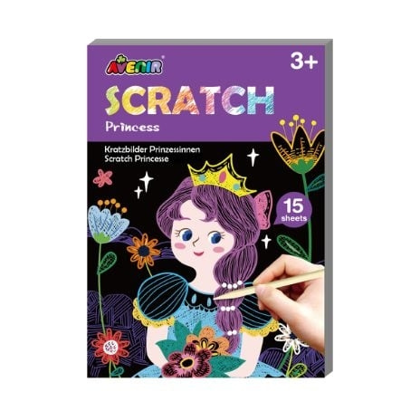 Avenir Mini krasboek - Prinses (58CH221658) in de groep SPORT, VRIJE TIJD & HOBBY / Hobby / Schilderen & tekenen / Scratch art bij TP E-commerce Nordic AB (C97989)