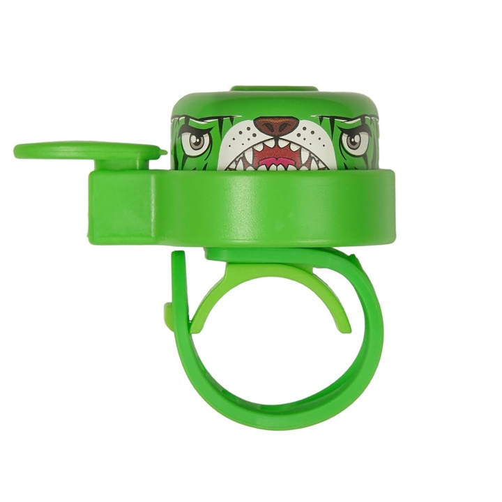 Crazy Safety Green Tiger fietsbel voor kinderen - Groen - One size in de groep SPORT, VRIJE TIJD & HOBBY / Sportuitrusting / Fietsaccessoires bij TP E-commerce Nordic AB (C98018)