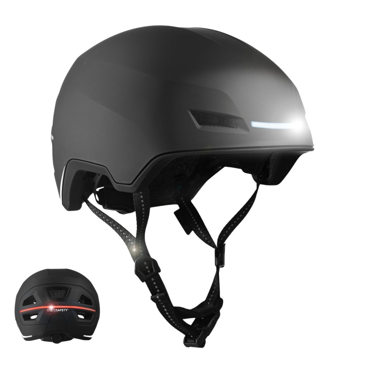 Crazy Safety E-bike Helm voor Volwassenen - Zwart - M/L (55-61cm) in de groep SPORT, VRIJE TIJD & HOBBY / Sportuitrusting / Fietsaccessoires / Helmen bij TP E-commerce Nordic AB (C98023)